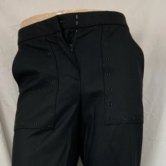 brooks brother red fleece Pants women’s  side patch pockets wool Sz 4 Cropped - Picture 5 of 16
